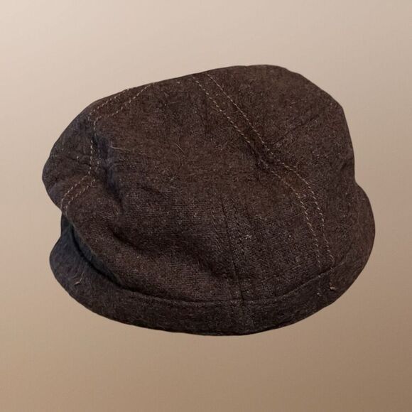 Brown Wool Blend Newsboy Cap Size M/L - Picture 5 of 6